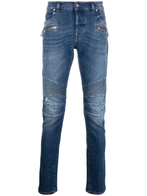Double stonewash slim jeans