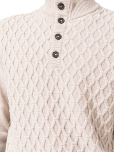 Turtleneck sweater with button