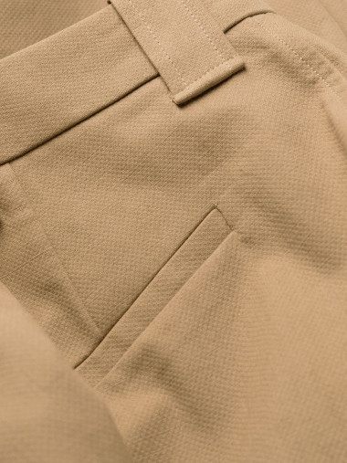 Cotton suiting mid waist pants