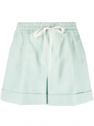 Cotton linen blend shorts